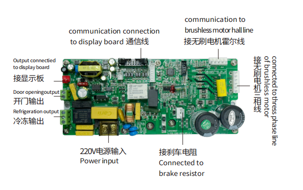 FOC 直流无刷驱动板400W：TJ-FOC-C300-400W-SPE-2.4（常温和冷冻可选）